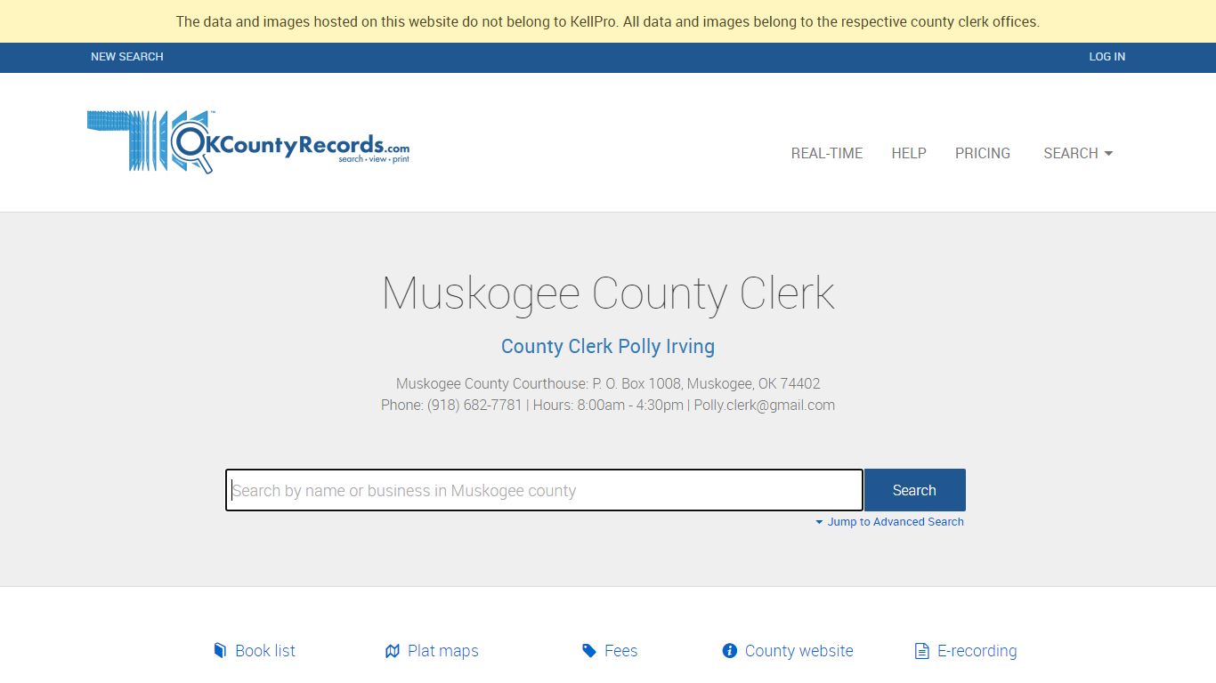 Muskogee County - County Clerk Public Land Records for Oklahoma