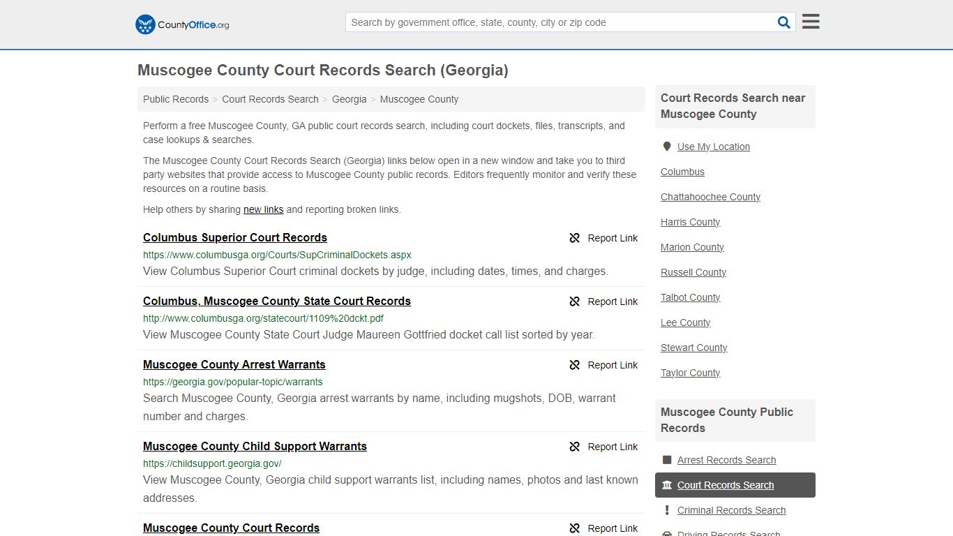 Muscogee County Court Records Search (Georgia) - County Office